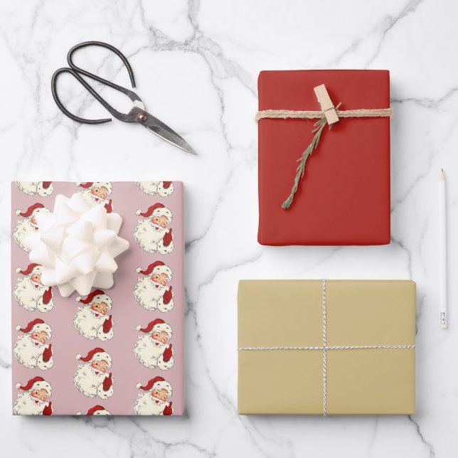 Feuilles de papier d'emballage père Noël No 4 (Recto)