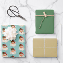 Feuilles de papier d'emballage père Noël No 5