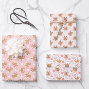feuilles de papier d'emballage pour bébé carrelé m