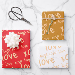 Feuilles de papier d'emballage Saint-Valentin Amou