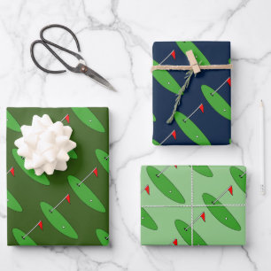 Feuilles de papier d'emballage sur le thème du gol
