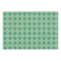Feuilles de papier d'enveloppement avec flocons de
