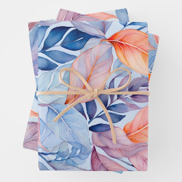 Feuilles de papier d'enveloppement coloré d'art bo