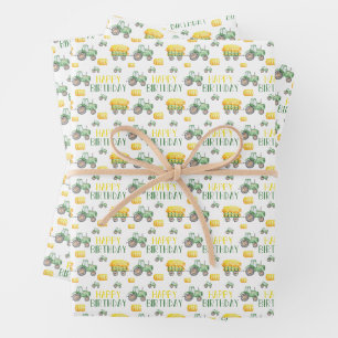 Feuilles de papier d'enveloppement d'anniversaire 