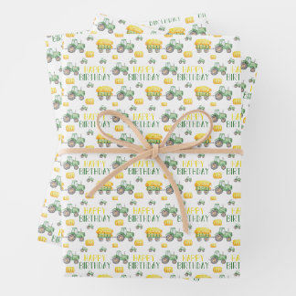 Feuilles de papier d'enveloppement d'anniversaire 