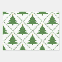 Feuilles de papier d'enveloppement d'arbre de Noël