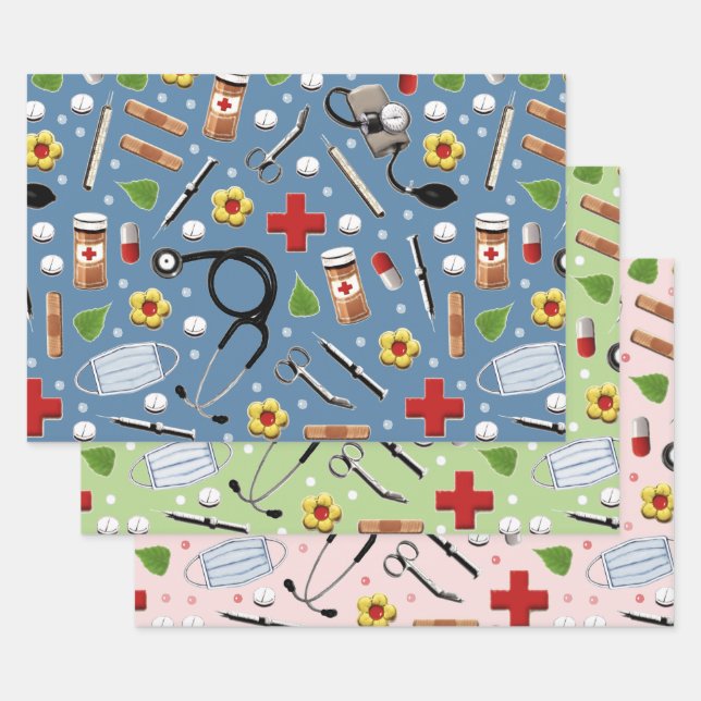 Feuilles de papier d'enveloppement de cadeaux (Lot)