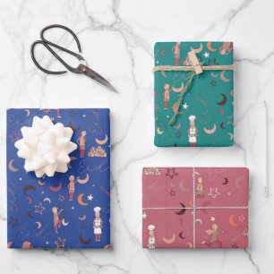 Feuilles de papier d'enveloppement de cadeaux Aïd,