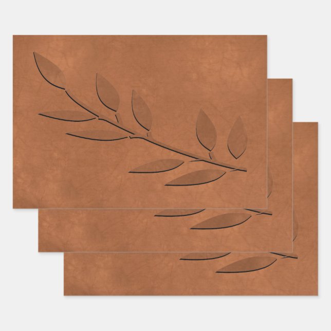Feuilles de papier d'enveloppement de cuivre broyé (Lot)