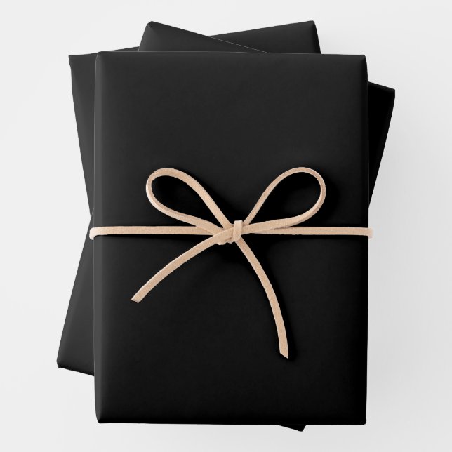 Feuilles de papier d'enveloppement de matte noir (En situation)