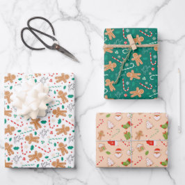 Feuilles de papier d'enveloppement de Noël