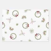 Feuilles de papier d'enveloppement de Noël