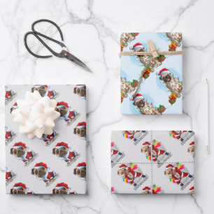 Feuilles de papier d'enveloppement de Noël