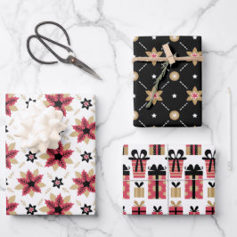 Feuilles de papier d'enveloppement de Noël