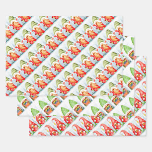 Feuilles de papier d'enveloppement de Noël