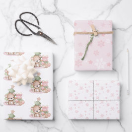 Feuilles de papier d'enveloppement de Noël mignonn