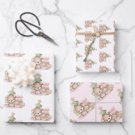 Feuilles de papier d'enveloppement de Noël mignonn