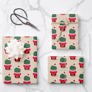 Feuilles de papier d'enveloppement de Noël père No