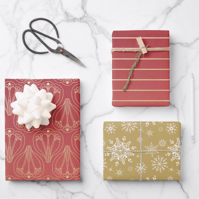 Feuilles de papier d'enveloppement de Noël-victori (Recto)