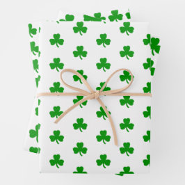 Feuilles de papier d'enveloppement de trèfle