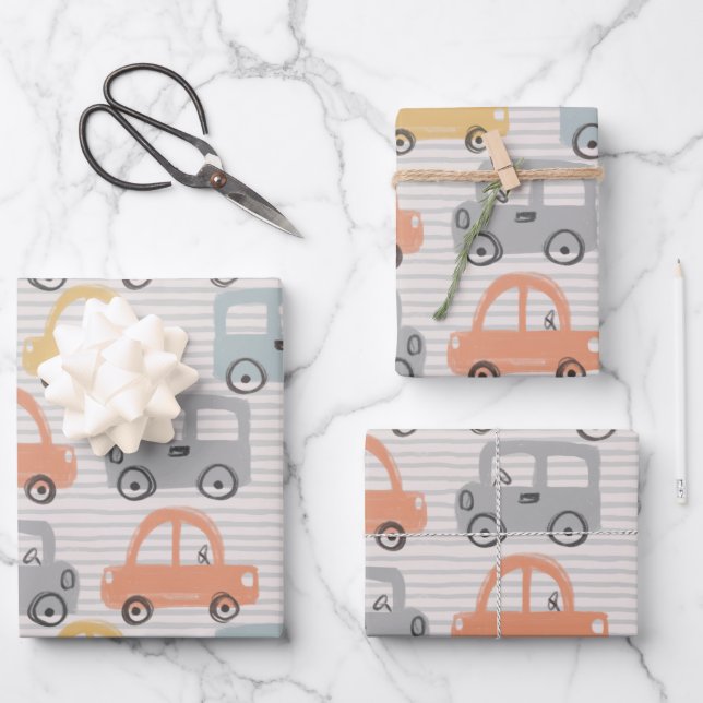 Feuilles de papier d'enveloppement de voiture (Recto)