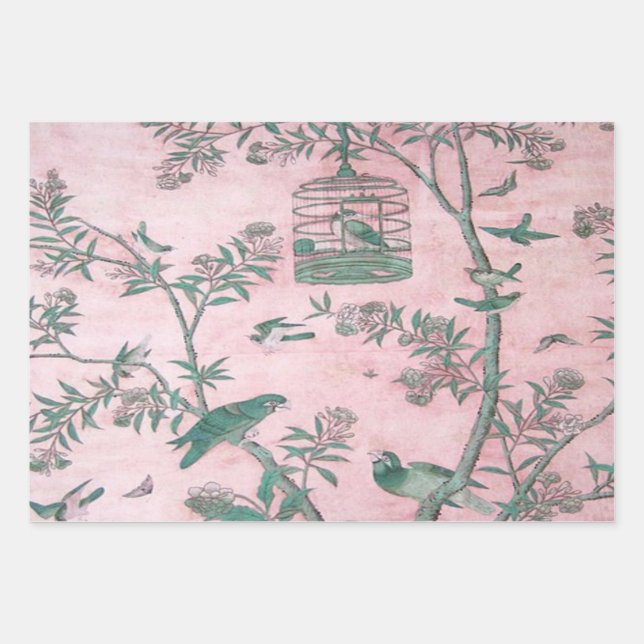Feuilles de papier d'enveloppement d'oiseaux de Ch (Devant)