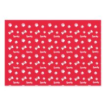 Feuilles de papier d'enveloppement d'os de chien p