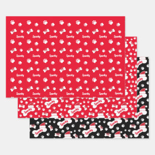 Feuilles de papier d'enveloppement d'os de chien p