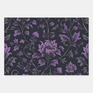 Feuilles de papier d'enveloppement Gothique Floral