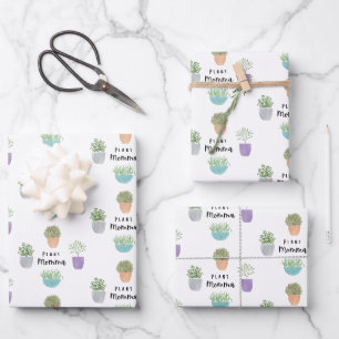 Feuilles de papier d'enveloppement plante Momma