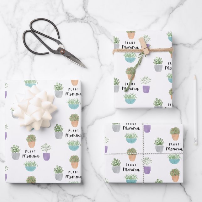 Feuilles de papier d'enveloppement plante Momma (Recto)