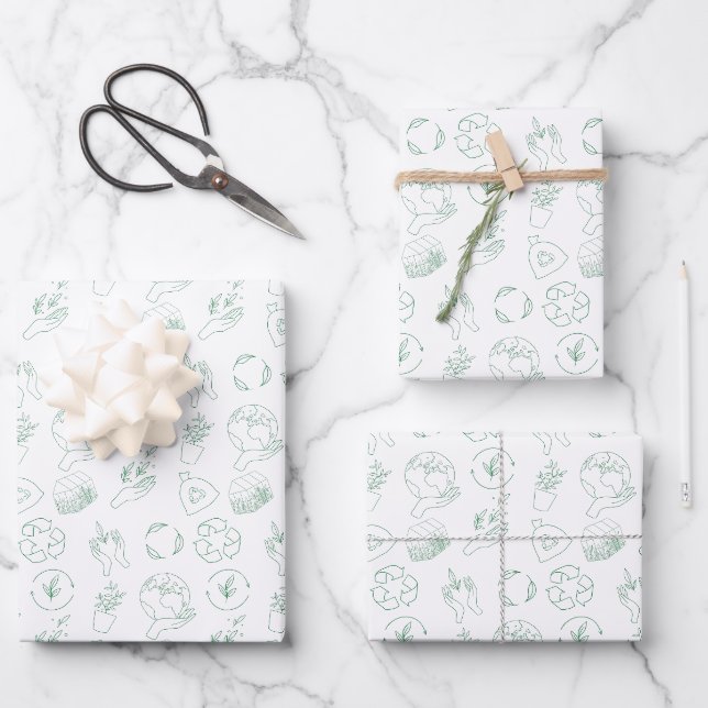 Feuilles de papier éco-enveloppantes (Recto)