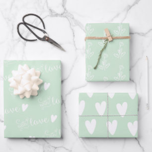 Feuilles de papier écoresponsable à motif vert