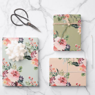 Feuilles de papier enveloppant de bouquet d'aquare