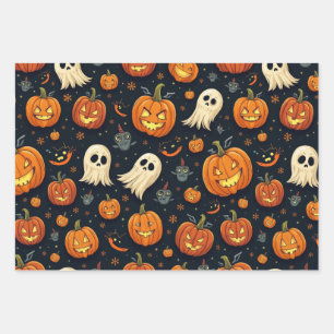 Feuilles de papier enveloppant d'Halloween