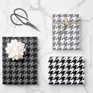 Feuilles de papier enveloppant en nuances de gris