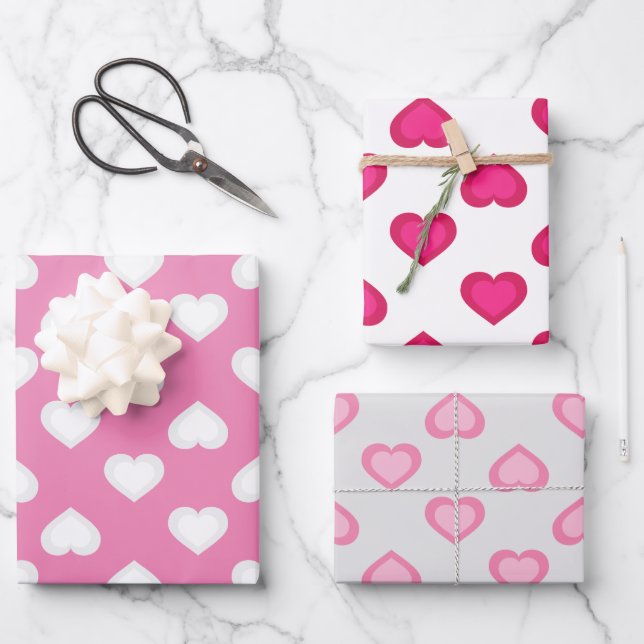 Feuilles de papier enveloppant les coeurs (Recto)