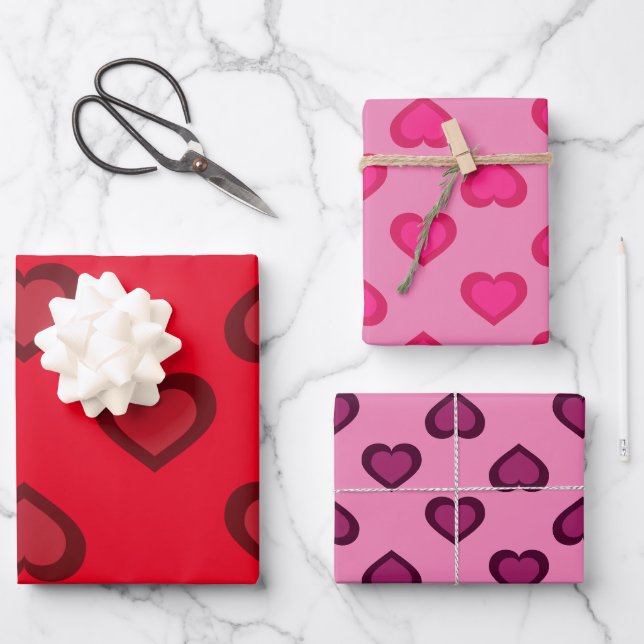 Feuilles de papier enveloppant les coeurs (Recto)