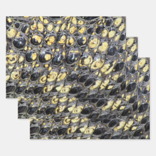Feuilles de papier enveloppant "Peau d'alligator"