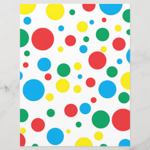 Feuilles de papier Pois colorées