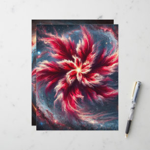 Feuilles de papier scrapbook Poinsettia Galaxie Fl