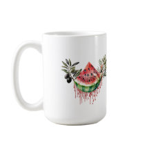 Feuilles de pastèque et d'olivier - Mug palestinie