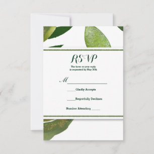 Feuilles de plante de luxe botanique verte RSVP de