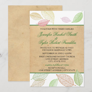 Feuilles de saison translucides - Faire-part de ma