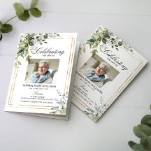 Feuilles de verdure Photo Mémorial Programmes funé