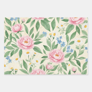Feuilles d'emballage Floral Classique Printemps Pl