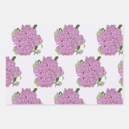 Feuilles d'emballage rose, vert et rose
