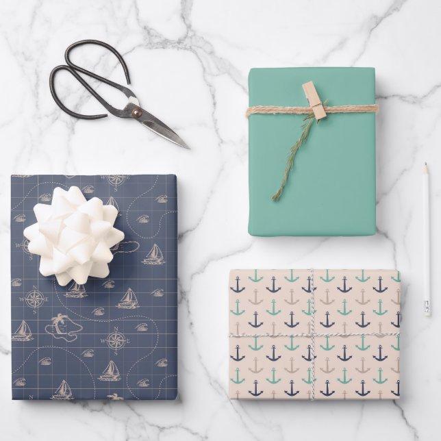 Feuilles d'enveloppement d'anniversaire personnali (Recto)