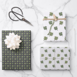 Feuilles d'enveloppement de cadeaux shamrocks - en