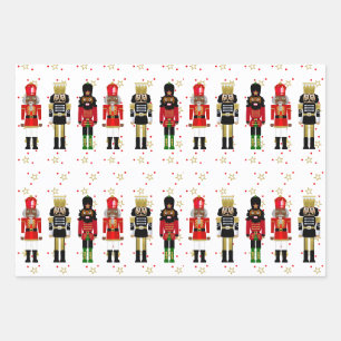 Feuilles d'enveloppement de Noël de Noir